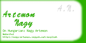 artemon nagy business card